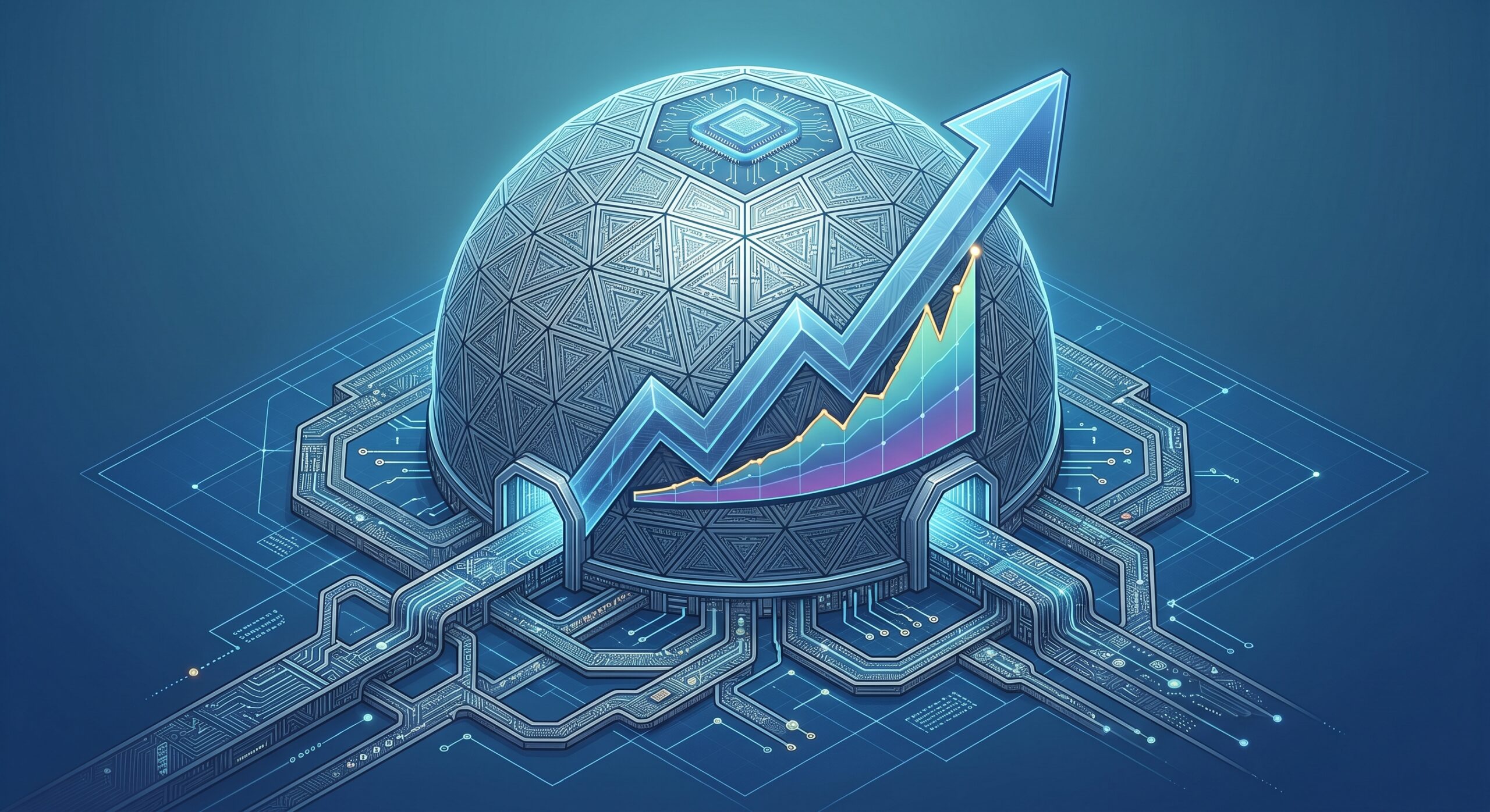 Conceito visual de contratos de segunda camada e rendimento sobre o Bitcoin